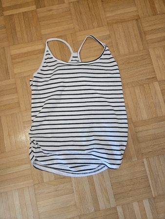 Damen Top gestreift weiss schwarz Grösse M - Umstandsmode