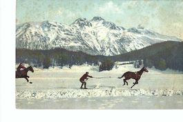 Pferderennen Skikjöring Wintersport 1911