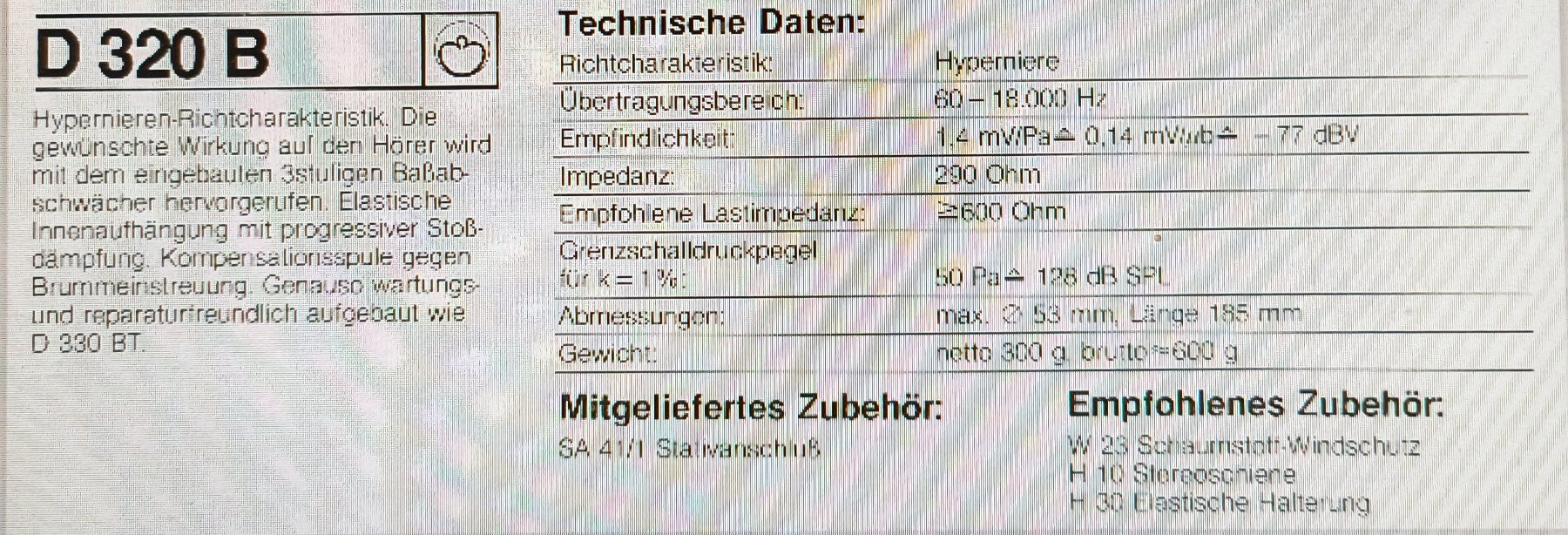 Akg Mikrofone: AKG D-320 B Mikrofon Vintage / Dynamic Microphone  / No.2 – Gebraucht aus Bettlach von Rockingfish 4