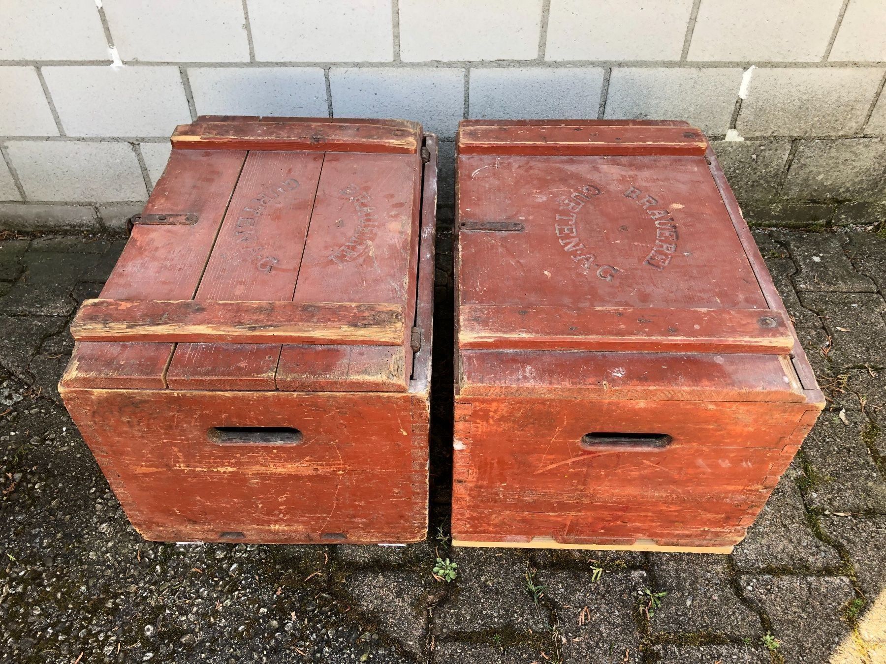 Casse di vino e birra: 2 sehr seltene Gurten-Bier Harassen – Usato da Feldbach venduto da Olive1 8