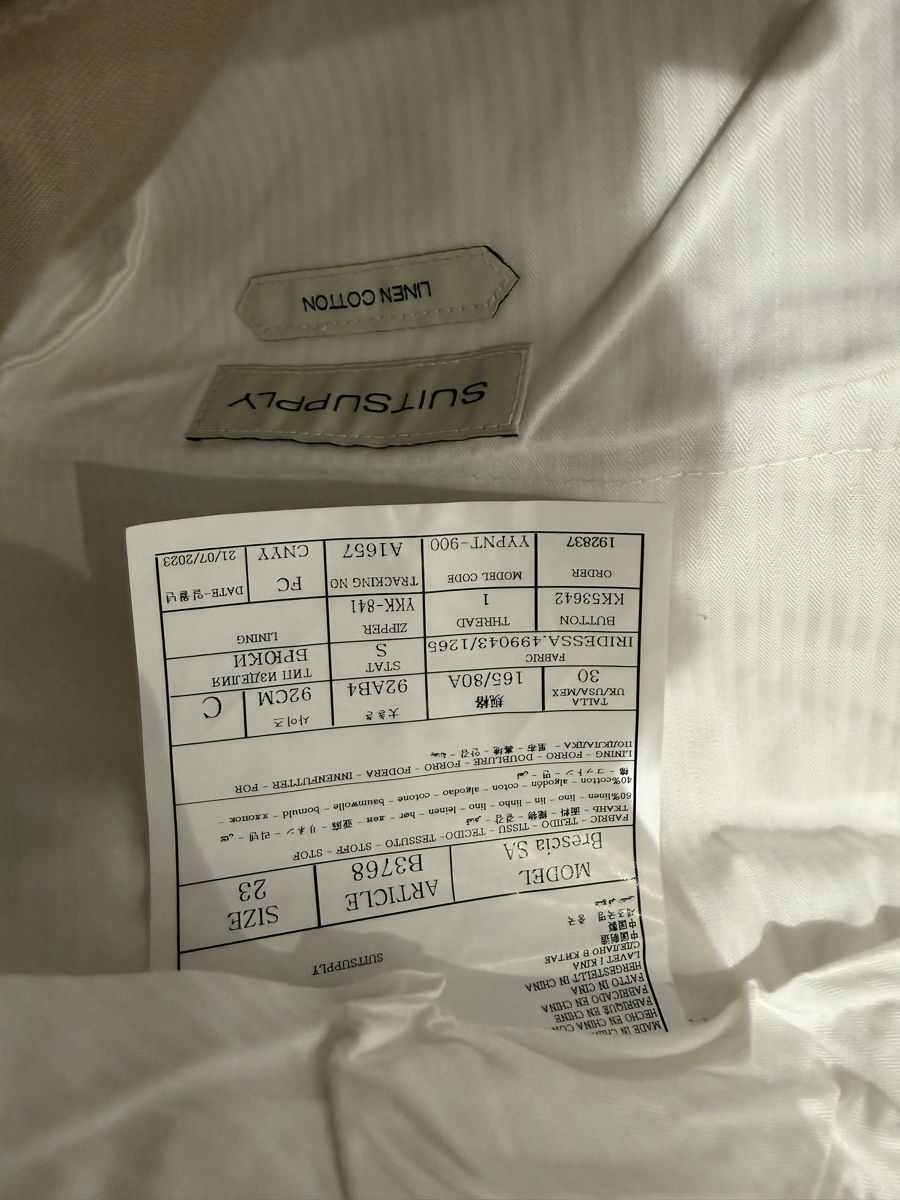 Suitsupply Pantaloni: Leinenhose Sommer beige, Suitsupply – Usato da Rotkreuz venduto da noah_02 3