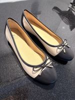 Varese Echtleder Ballerinas 38 beige schwarz