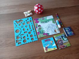 Bastelset Kinder Malbuch Schablonen Notizheft