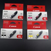 4 cartouches encre Canon Pixma 551 XL état neuf