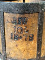 Antikes Kornmass 1878 10 L Basel, Baselland mit Brandstempel
