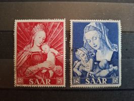 Saarland 1954 Mi. №№351, 353. Marianisches Jahr. Gestempelt.