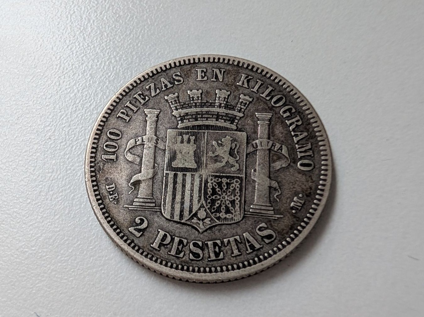 Toutes les monnaies: 🇪🇸 Spain 2 Pesetas 1870 VF. Nice state. – D'occasion à Chavannes-Renens par silverismoney