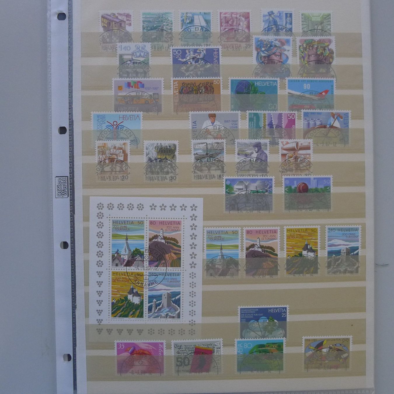 Tutti i francobolli: 1982-1994, Schweiz Sammlung mit ET-Halbmond-Stempel. – Usato da Sursee venduto da Luzernerraute 9