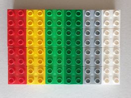 Lego Duplo (I62) 24 Bausteine 2x2 Noppen