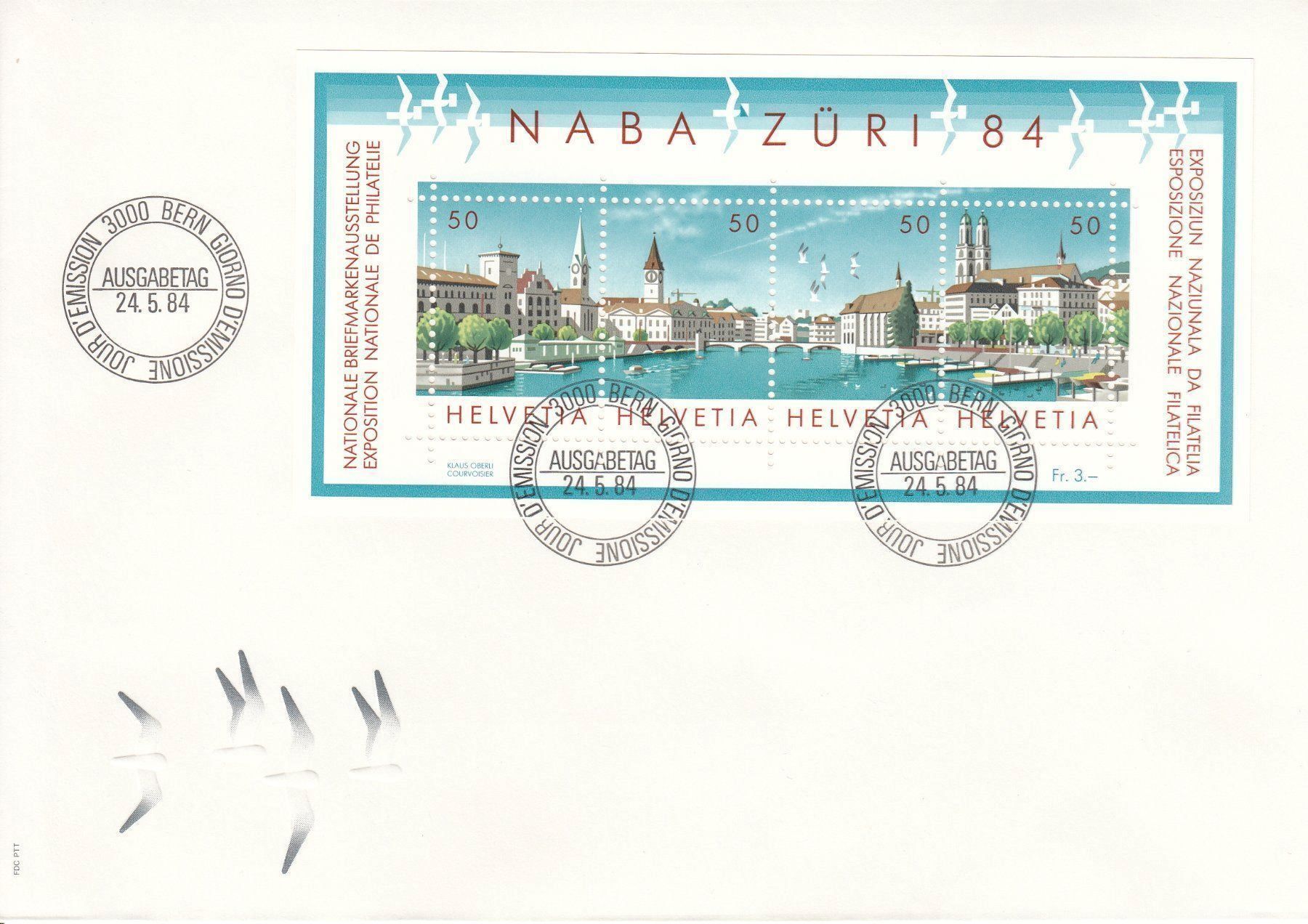 Alle Briefmarken: W64 NABA ZÜRI 84 FDC – Gebraucht aus Spreitenbach von Mustang_1105