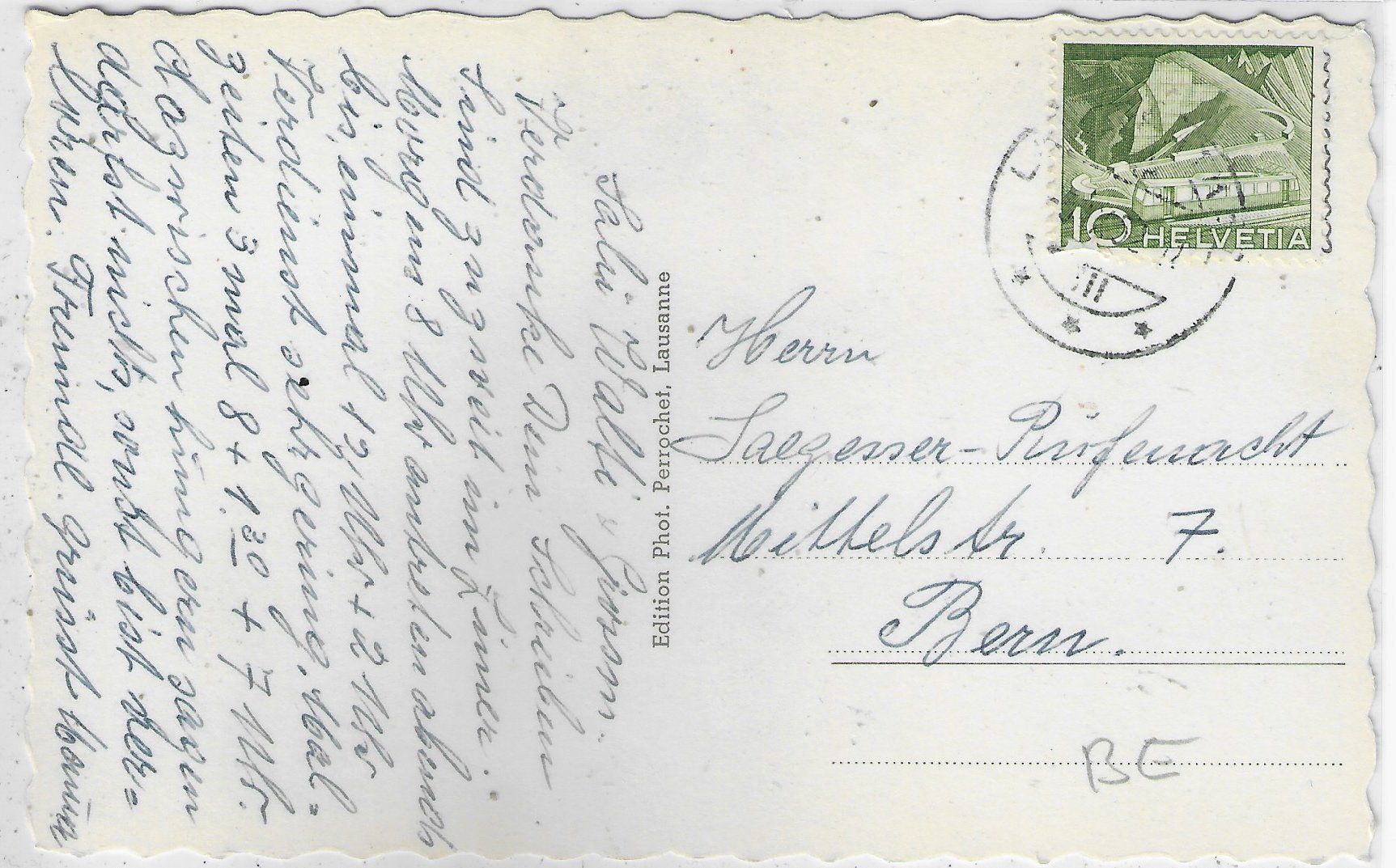Cartoline postali: Langenthal - Stadtpartie mit Classic Car – Usato da Ettingen venduto da Kartenplanet 1