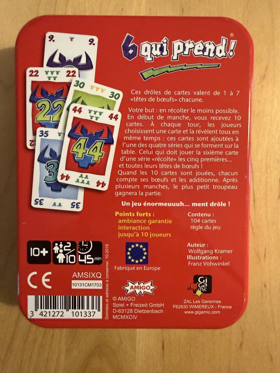 Spiele: 6 qui prend édition anniversaire  – Neu (gemäss Beschreibung) aus Meinier von Kihlar 2