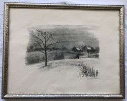 Ernst Morgenthaler - Lithografie - "Gruss aus Höngg"