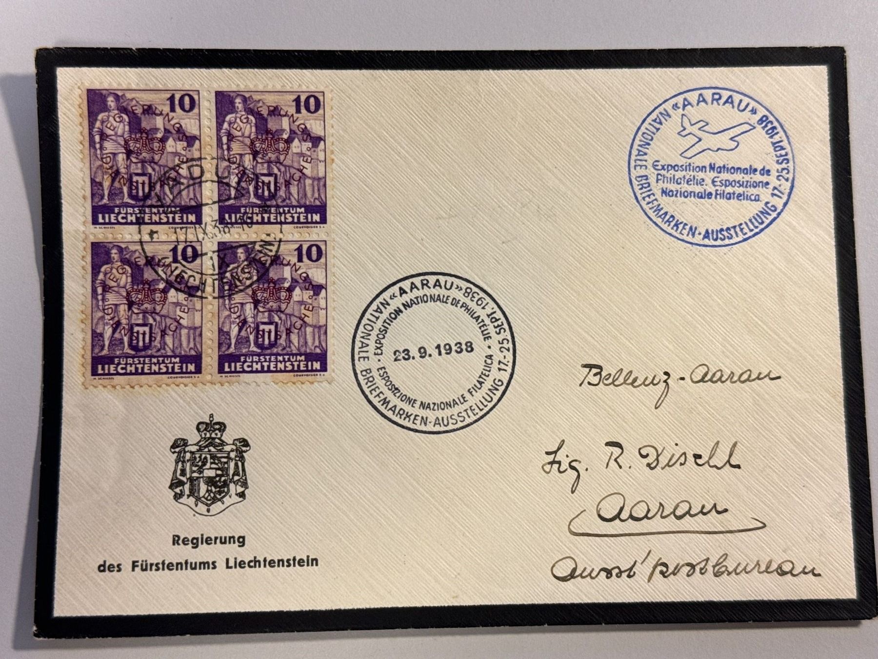 Alle Briefmarken: 1938 ZNr. D22a auf Brief, Sonderstempel – Gebraucht aus Küssnacht am Rigi von SUOMIMASTER