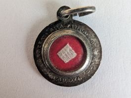 Antike Medaille: Hl. Antonius von Padua (Stoff-Reliquie)
