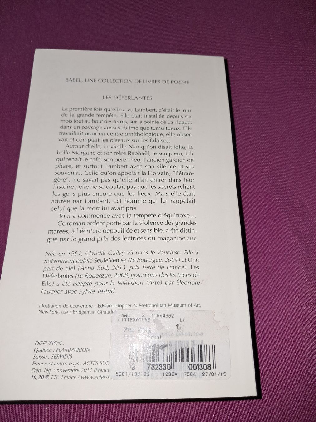 Bücher: Claudie Gallay les déferlantes – Gebraucht aus Le locle von juliensaran 2