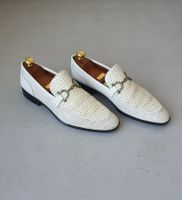 Superbes Moreschi cuir tissé taille 44.5