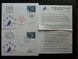 100 Jahre Aero-Club Schweiz; 2 Stk. Spezial Couvert