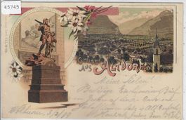 Gruss aus Altdorf - Litho 1899!