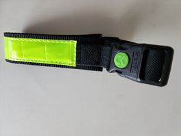 Hunde Pferde Halsband fluoreszent Reflektor noir Gelb B:2cm