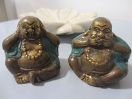 2x Messing Buddha Figuren Deko