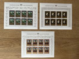 Liechtenstein - 1985 3x Kleinbogen ZNr 821-823 mit ET Stempe