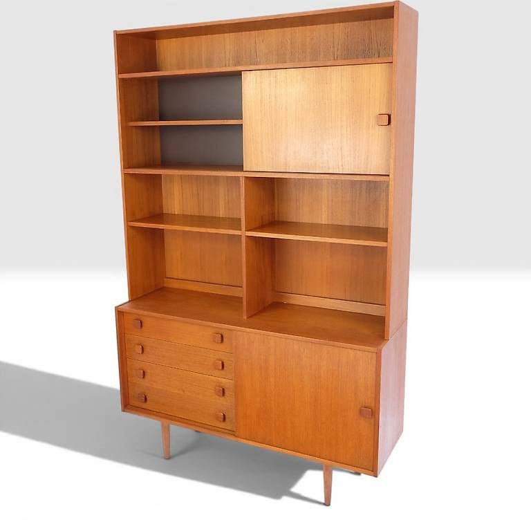 Commodes: Mid Century teak Sideboard mit Aufsatz – D'occasion à basel par vintory.ch 1