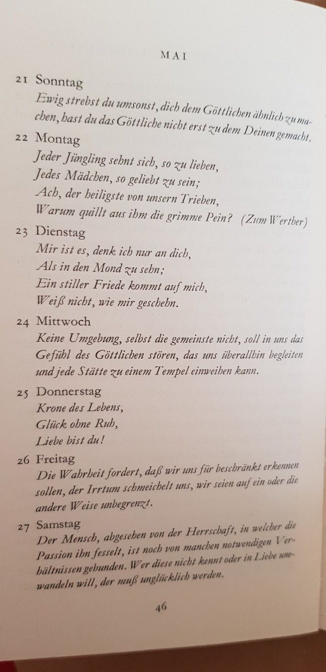 Bücher: Mit Goethe durch das Jahr 1950 – Gebraucht aus Uster von Astral 2