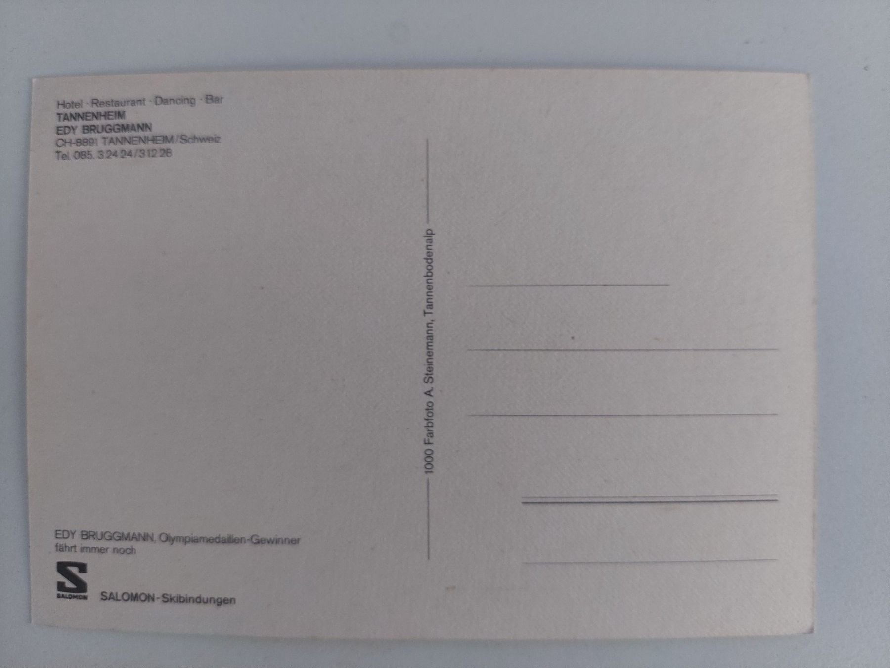 Ansichtskarten: Ansichtskarte "Hotel Tannenheim" Edy Bruggmann – Neu (gemäss Beschreibung) aus Wil SG von ram_c5j2 1