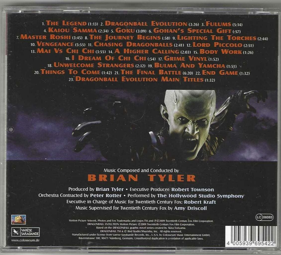 CD: Brian Tyler - Dragonball Evolution – Usato da Genève venduto da CDLPBookS 1