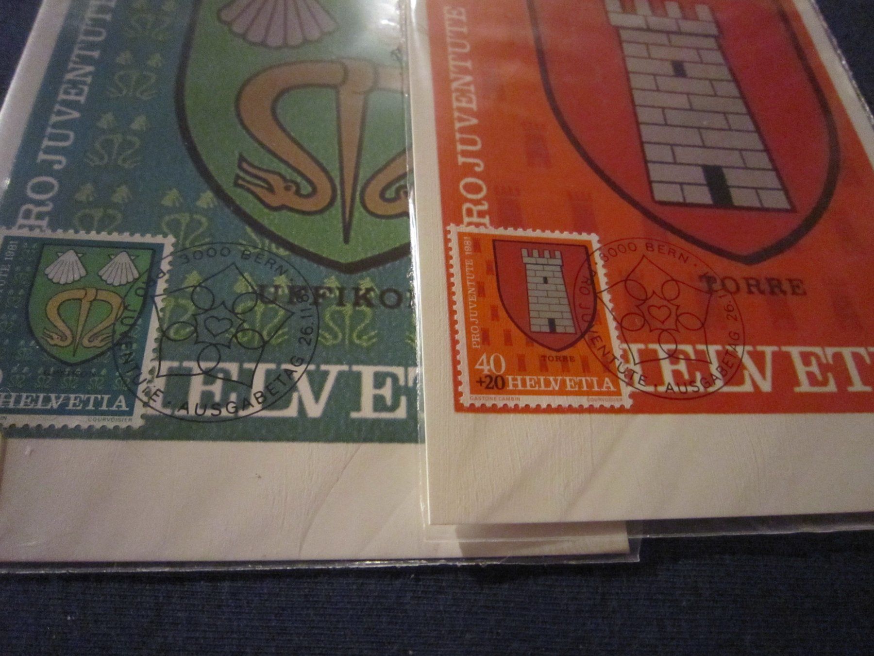 Alle Briefmarken: PJ 1981 Serie und Maximumkarten – Gebraucht aus Gordola von Polentaefung 7