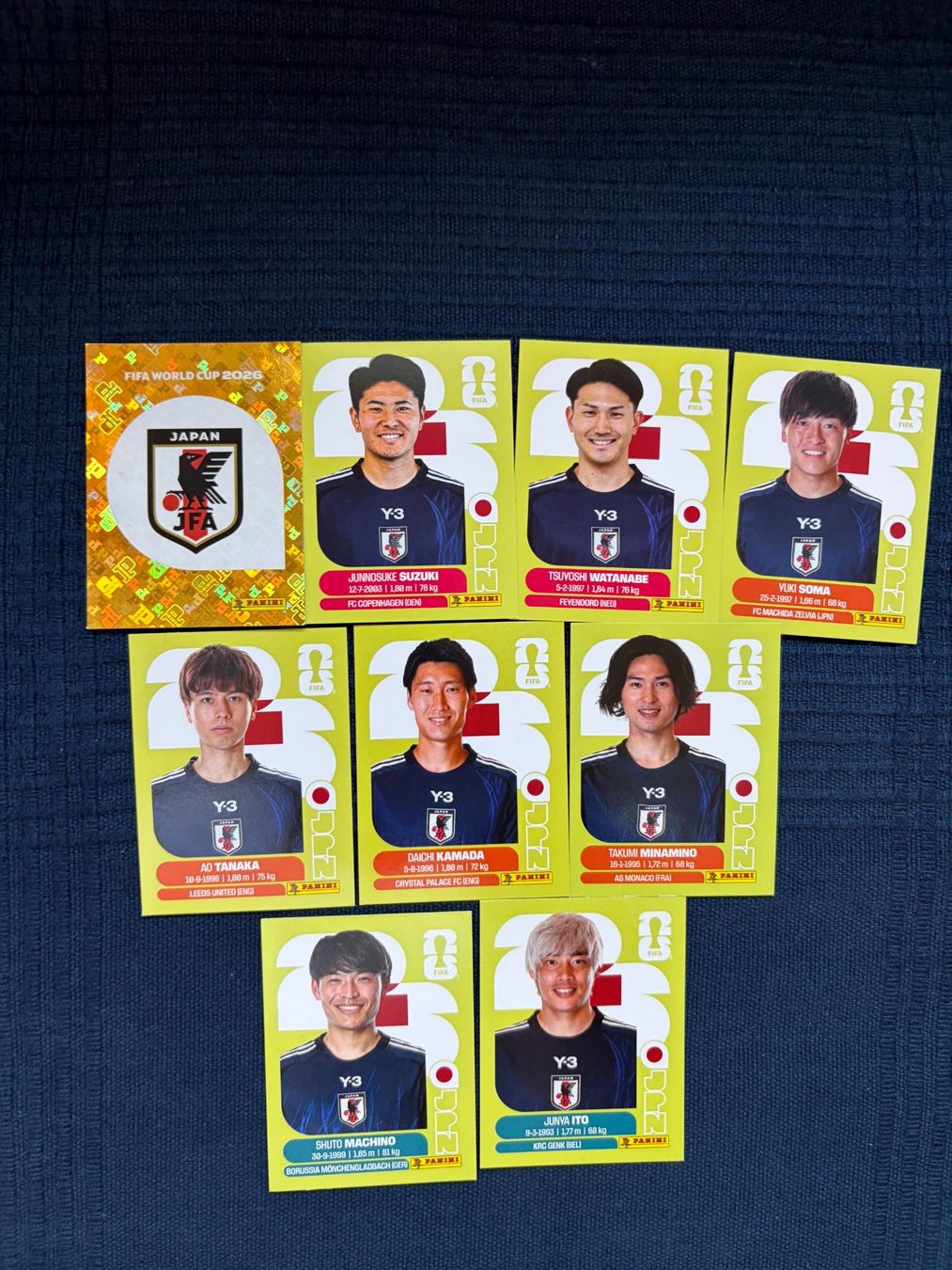 Panini Sammelbilder & Trading cards: 9 Panini Sammelbilder von Japan – Gebraucht aus Thalwil von kon_v82n