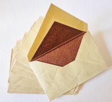 8 Vintage Briefcouverts mit bedruckter Einlage.