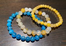 3x Edelstein Armband - Blauer Apatit / Jade / Honigjade 💙🍯
