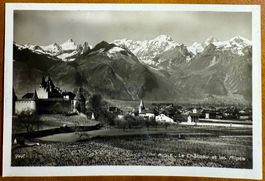 Aigle - Château et ville - Carte ancienne