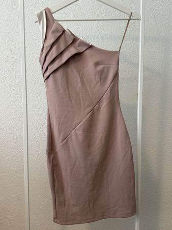 Edles, schulterfreies Cocktailkleid, Gr. S, Rosé für Party