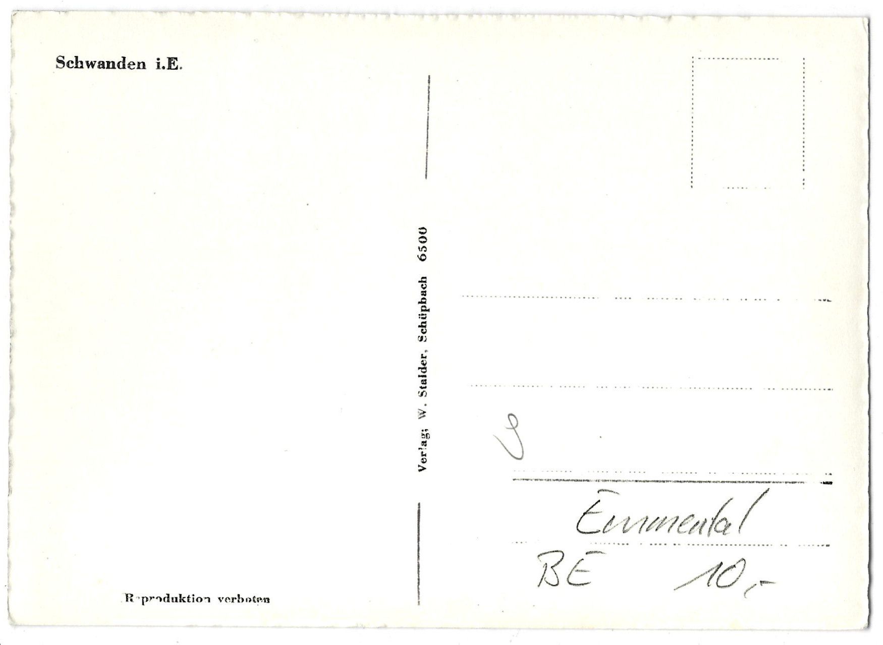 Cartoline postali: Schwanden   i.E. – Usato da Bütschwil venduto da Jackson1A 1