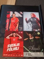 Fussball Frauen - Handsigniert - 4er Set