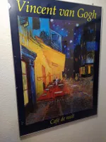 Vincent van Gogh Poster Café de nuit mit Alurahmen