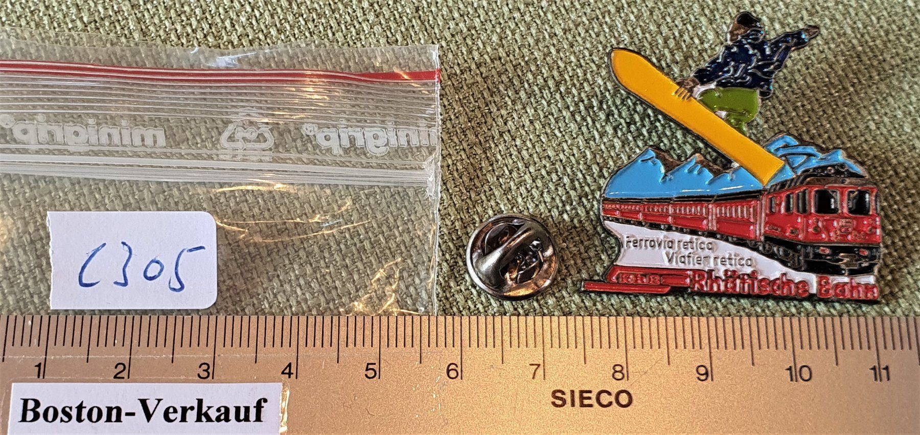 Placchette & Badge: C305 - Pin RHB Rhätische Bahn Schweiz – Usato da Reinach BL venduto da Boston-Verkauf 3
