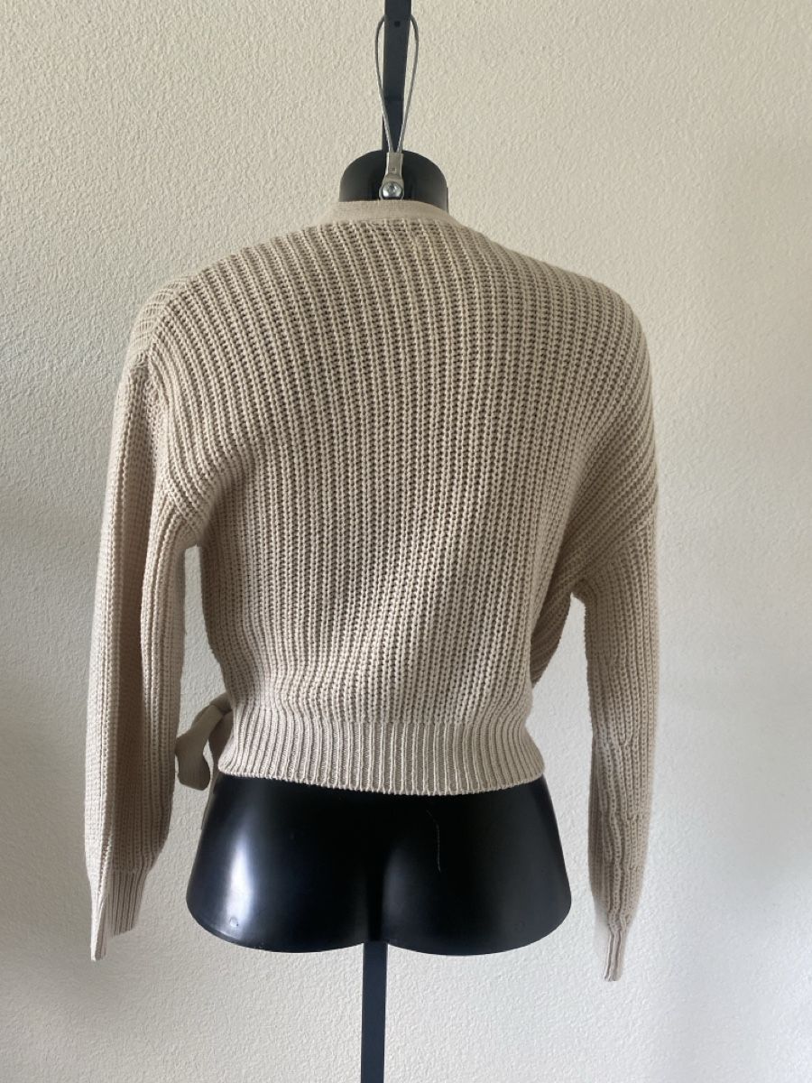 Only Giacche: Strickjacke in Wickeloptik, beige Gr S – Usato da Birmenstorf AG venduto da Midget0 1