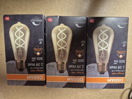 3 Osram Vintage 1906 LED Edison E27 4W neu in OVP