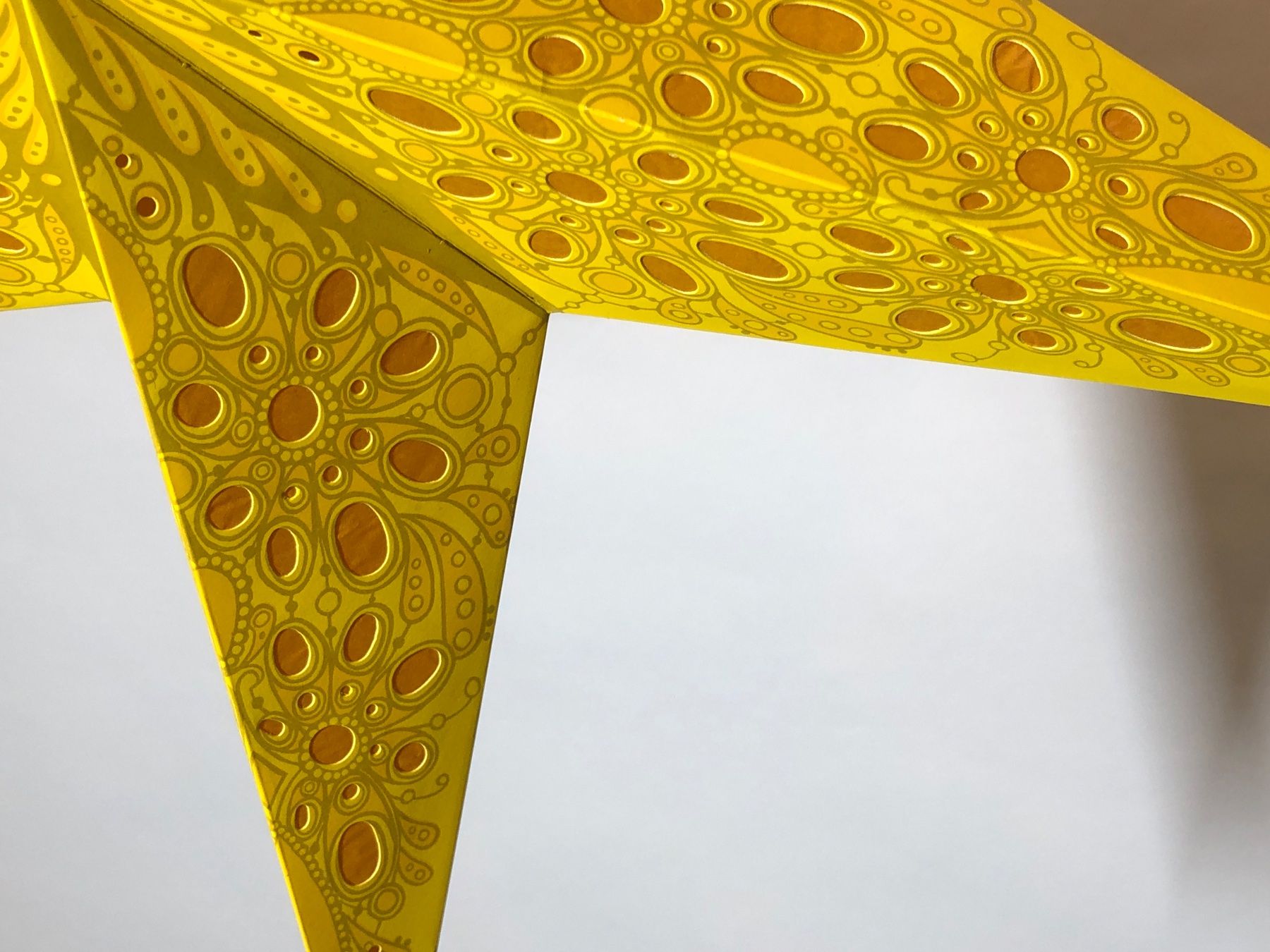 Ghirlande e barre luminose: Leuchtstern - mono small yellow  45cm / mit Kabel + LED – Nuovo e nell'imballaggio originale da Bergdietikon venduto da Garak 4