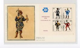 NABA BASEL 1974, Seidencouvert FDC mit Block-Nr. 15