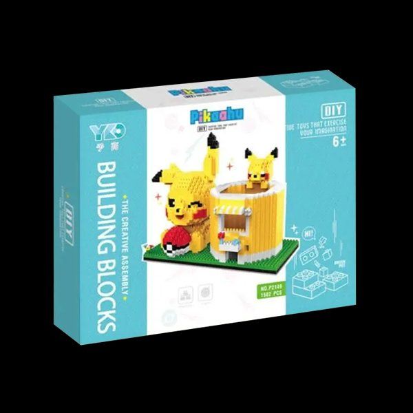 Kit di costruzioni: Pokémon Pikachu Stiftehalter / Mini-Bausteine – Nuovo e nell'imballaggio originale da Meisterschwanden venduto da Bigi1 2