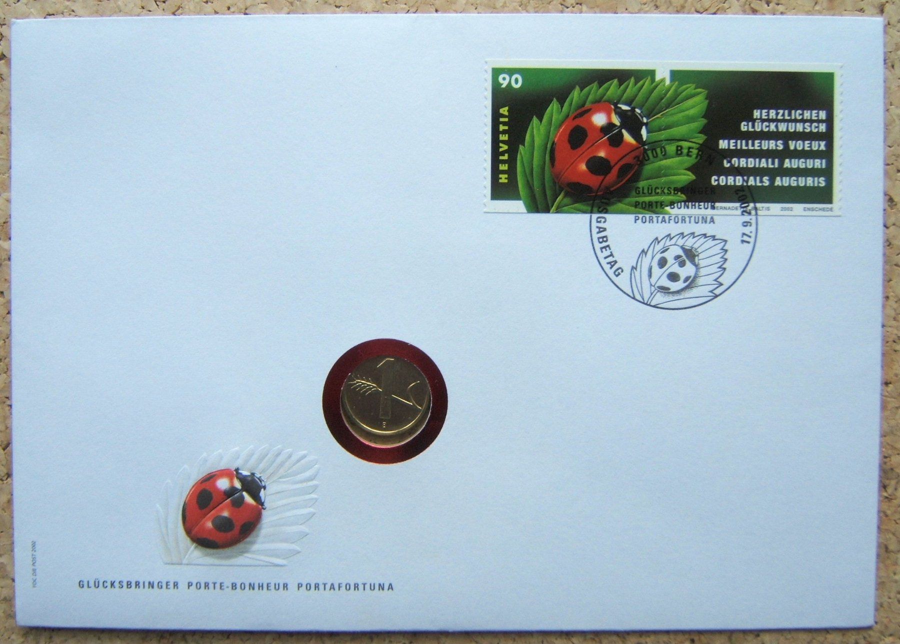 Tous les timbres: SCHWEIZ FDC GLÜCKSBRINGER BRIEF 2002 – D'occasion à Brunnen par Nonne04