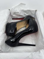 Louboutin Pumps Bianca 140 Patent Calf schwarz Gr. 38.5 NEU 