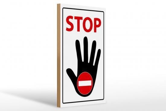 Insegne: Blechschild-STOP HAND WARNSCHILD – Nuovo e nell'imballaggio originale da Rupperswil venduto da big-one-sale 1