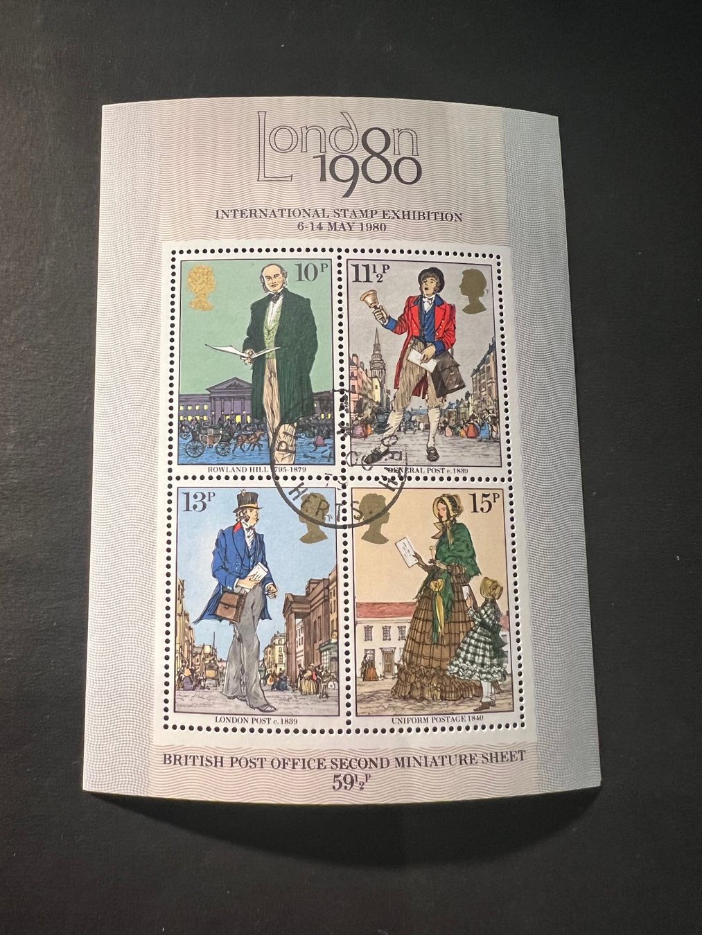 Tutti i francobolli: England Mini Sheet 1980  (E1216) – Usato da Hinwil venduto da Sidi4
