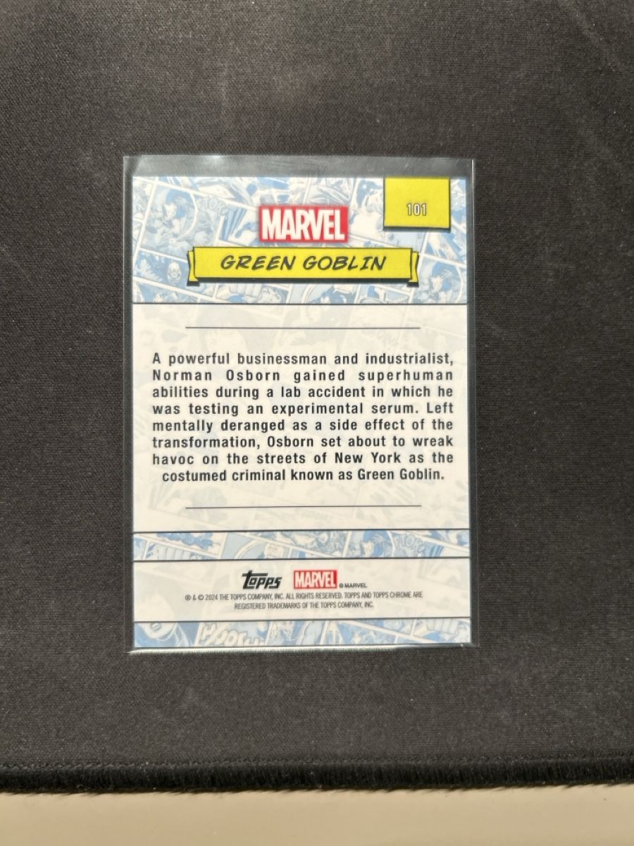 Topps Carte collezionabili: Topps chrome Marvel Green Goblin /99 green lava  – Usato da Greppen venduto da hcv_cc2r 1